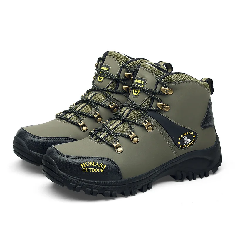 New large size autumn and winter outdoor non- wear-resistant hiking boots pure cotton velvet warm shoes