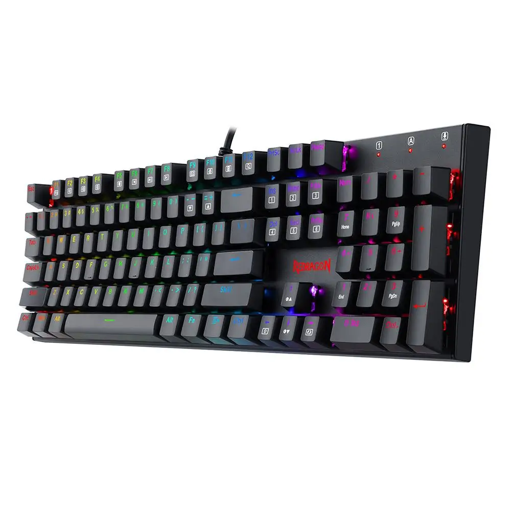 Hot Sale Redragon K565-RGB 104 Keys Office Computer Gaming RGB Backlight Red Switch USB Wired Mechanical keyboard