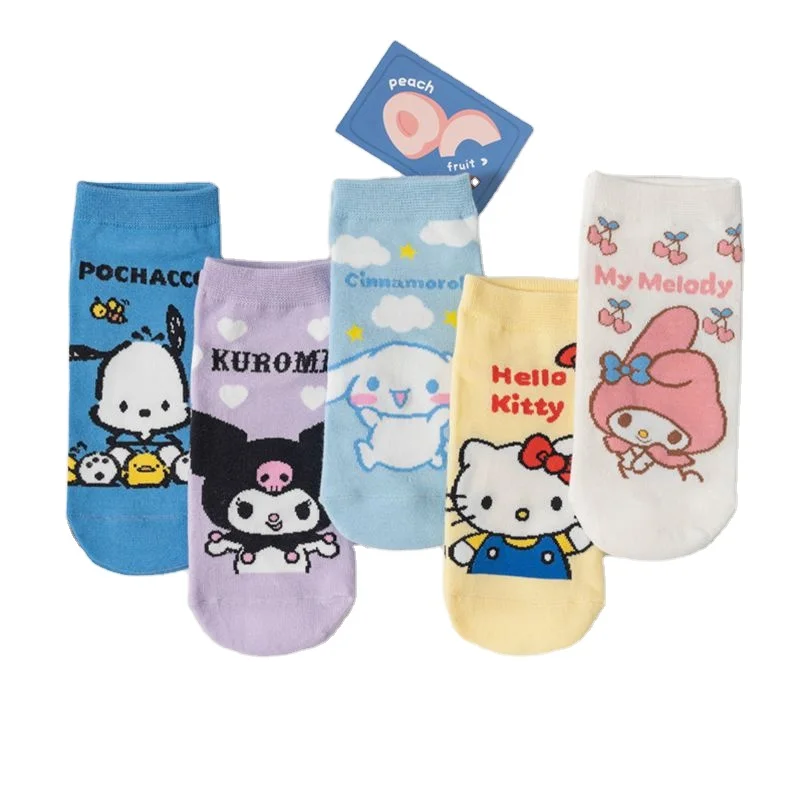 HY-3013 200N Korea style Short Socks Girl Kawaii  Kuromi Socks Cotton Women