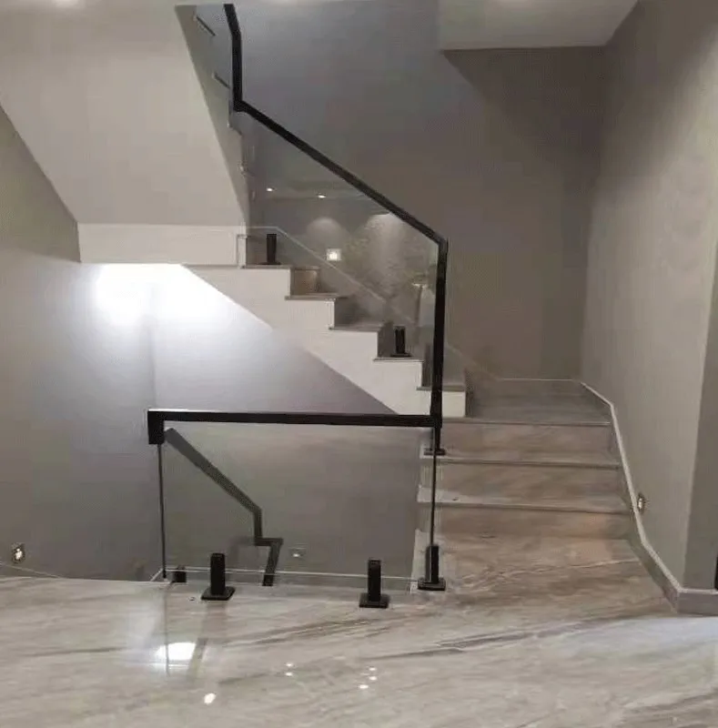 outdoor balcony glass frameless balustrade aluminum u shape channel railing system