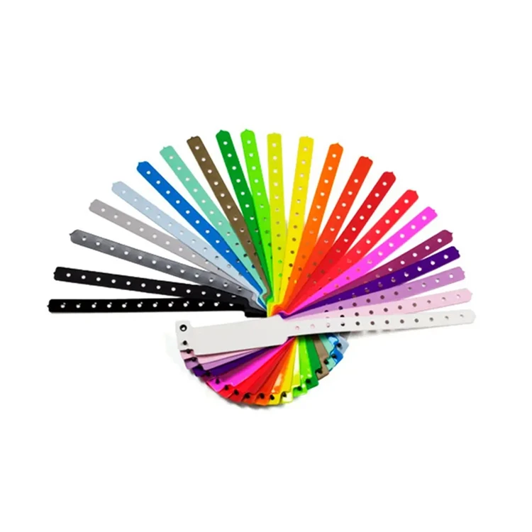 Custom Logo Wrist Band Festival Event Medical Waterproof Tag Bracelet Id Paper Disposable One-Off Vinyl Plastic Pvc Wristband