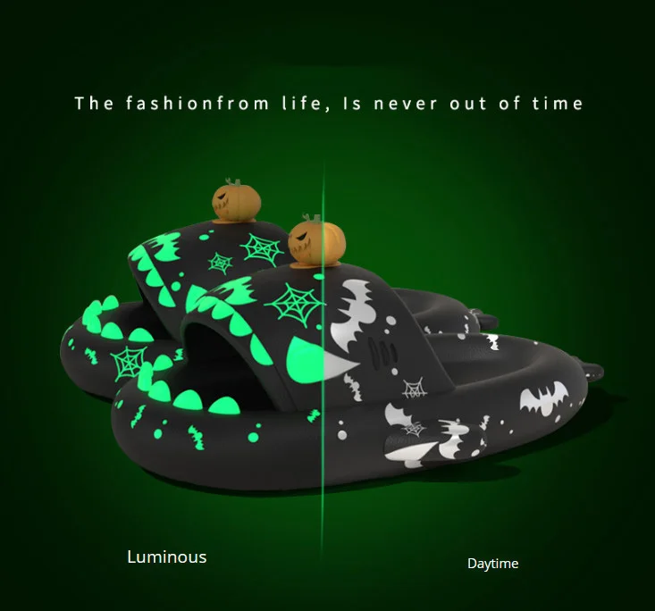 Wholesale  Soft Shark Shape Slides  EVA halloween Christmas Luminous Shark Slides Slippers for adults