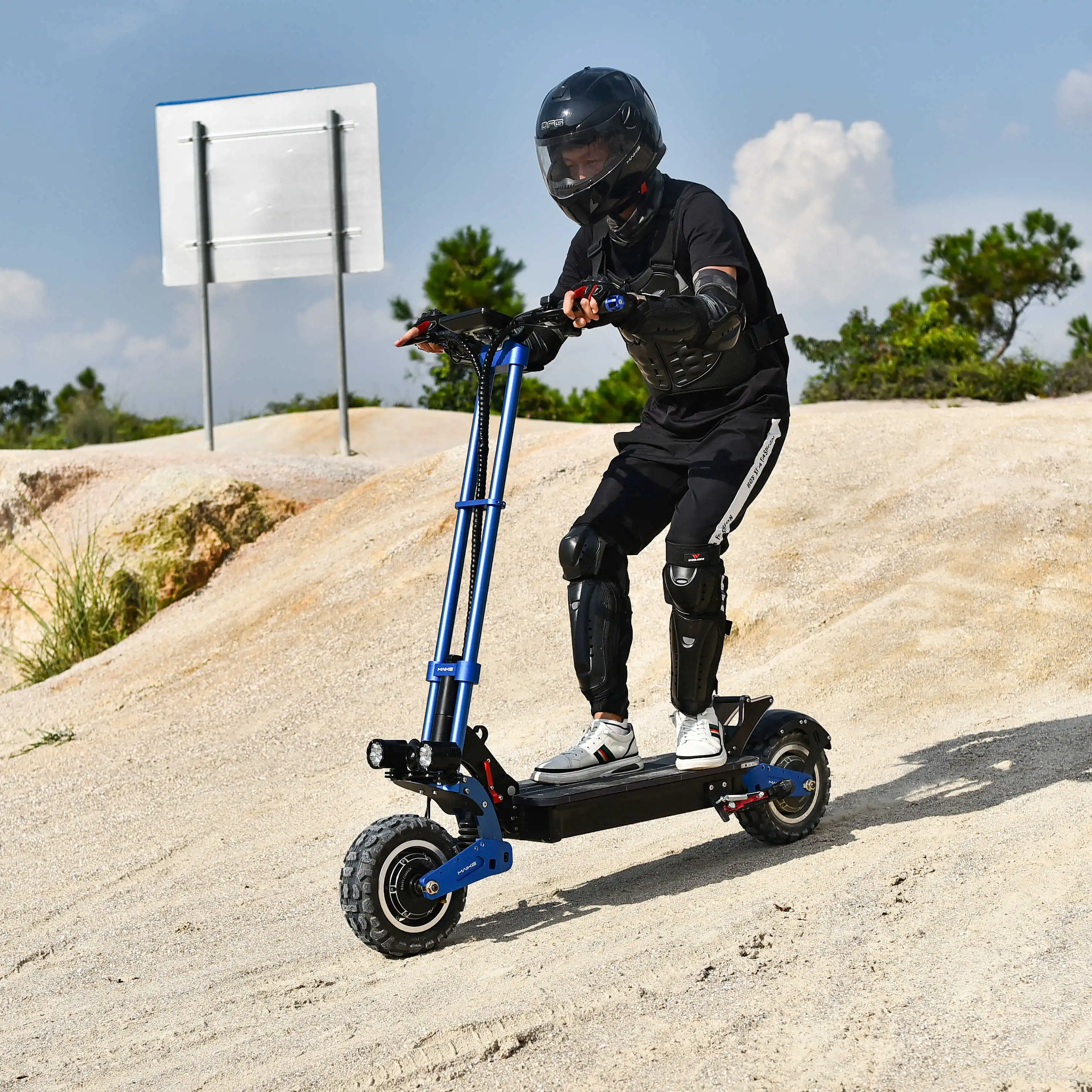 New arrival Maike KK10s Pro 5600W 60v 38.5ah long range 85 km/h 11 inch Offroad adults dualtron electric scooters