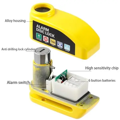 Alarm Disc Lock Motorcycles Disc Brake Lock Rainproof and Highly Sensitive Brake Lock for ATVs Motorcycle