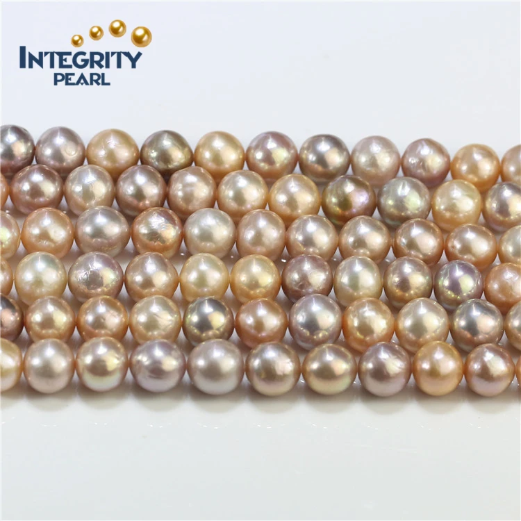 11-12mm genuine freshwater semi round shape pearl natural pearl for making jewelry