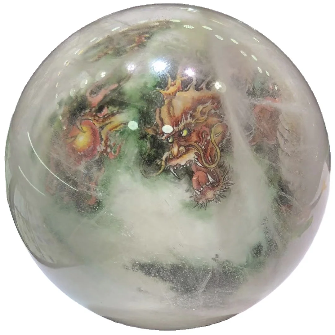 customized product top workmanship quartz Crystal inside-painted bottle Snuff Bottles with Pictures Inside Flying Dragon