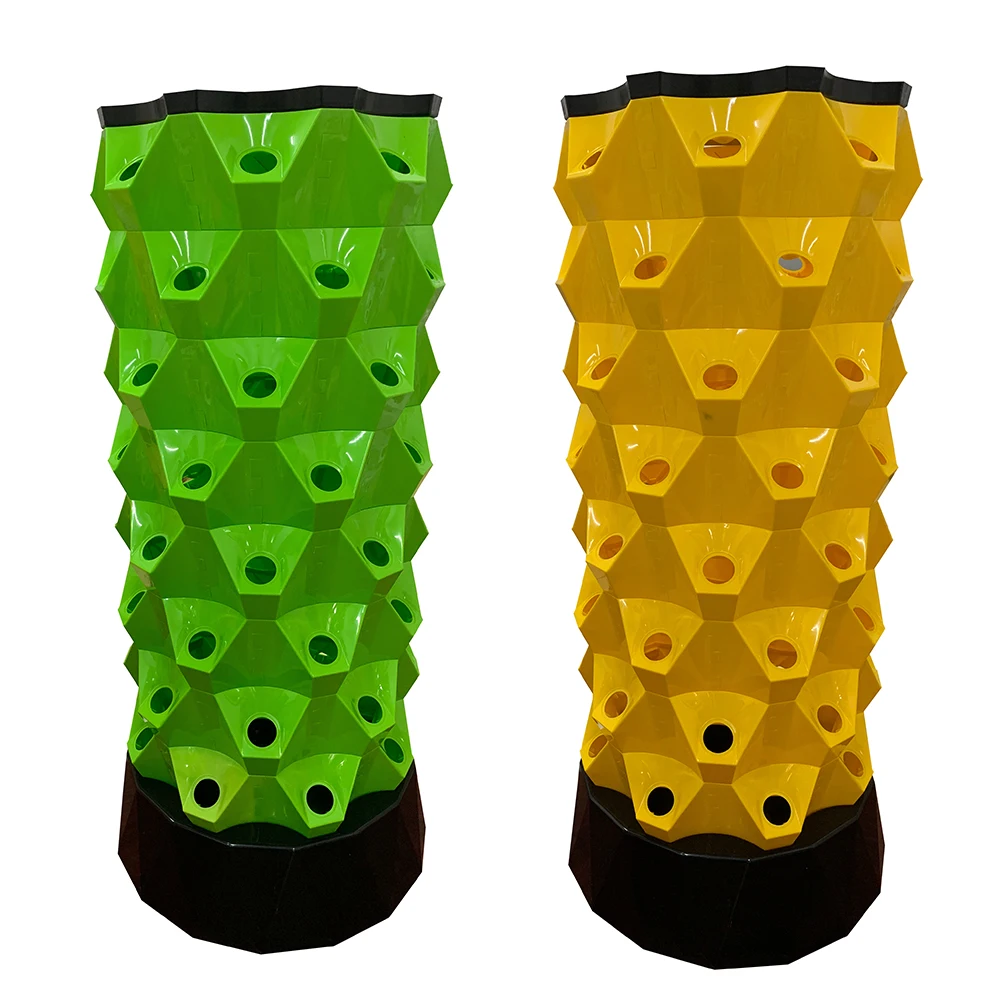 High productivity garden tower with vertical hydroponic system