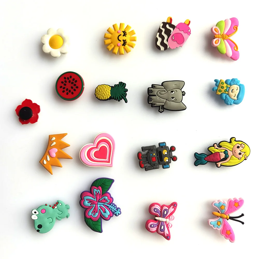 factory custom eco-friendly PVC croc charms for woman and kids