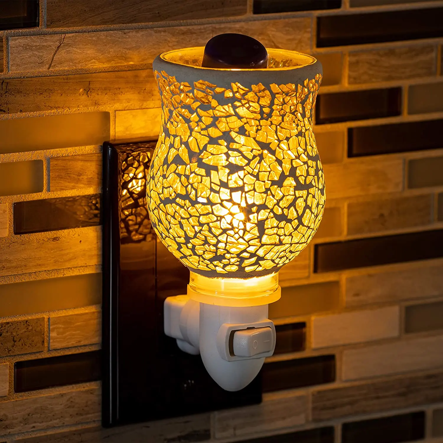 Mosaic  Wax Melt Warmer Candle   Plug in Wall Night Light