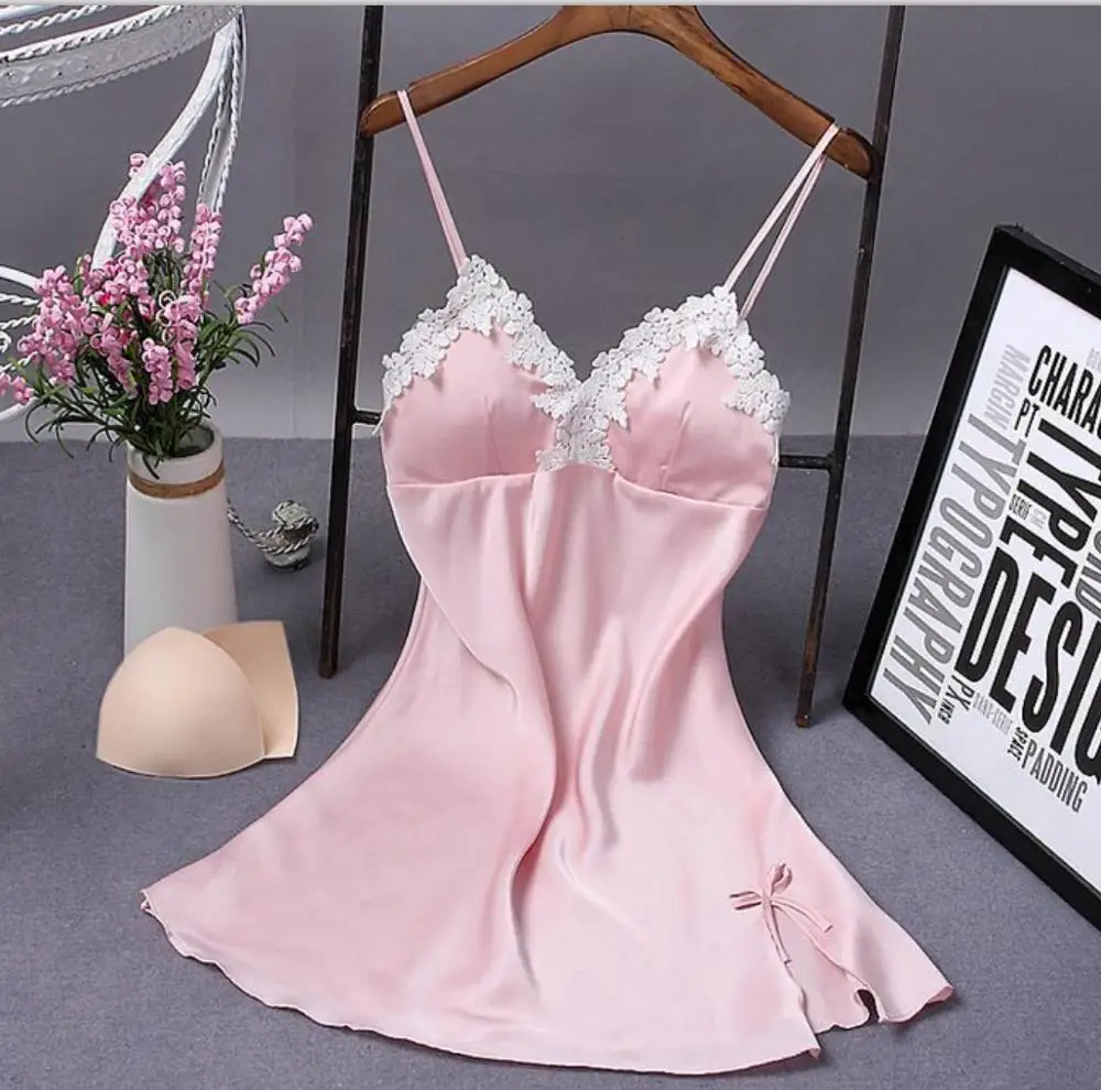 
Pajamas Sexy Wedding Cheap Wholesale Custom Women Silk 100% Nightgown For Honeymoon 