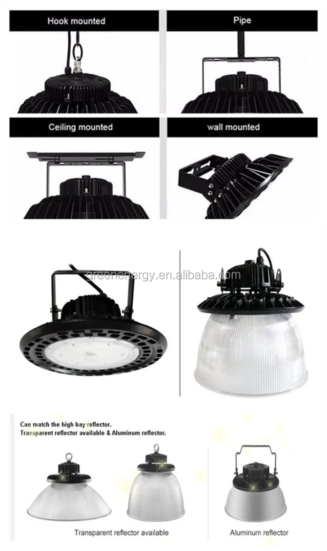 Smart motion sensor 100w 150w 100-277v 347v 480v led ufo industrial high bay light 1-10v dimmable for gym warehouse