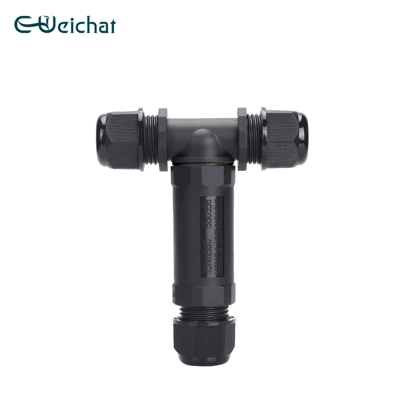 Original Manufacturer IP68 2/3/4/5 Pin M25 T Shape 3 Way Screw Terminal Cable Connecting Waterproof Connector
