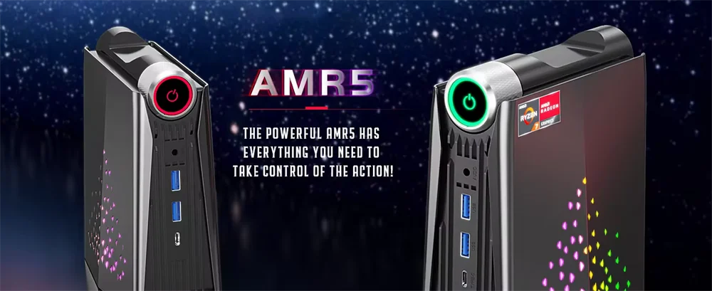 AMD Ryzen7 5800U Mini PC Windows11 16GB DDR4 512GB NVMe SSD Mini Computers 4K Triple Display Mini Desktop BT/WiFi 6/Dual Channel