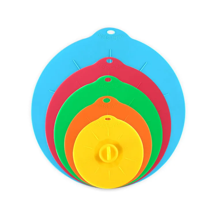 
6 pcs set Airtight Seal Set Splatter Protection Silicone Suction Lids for pots 