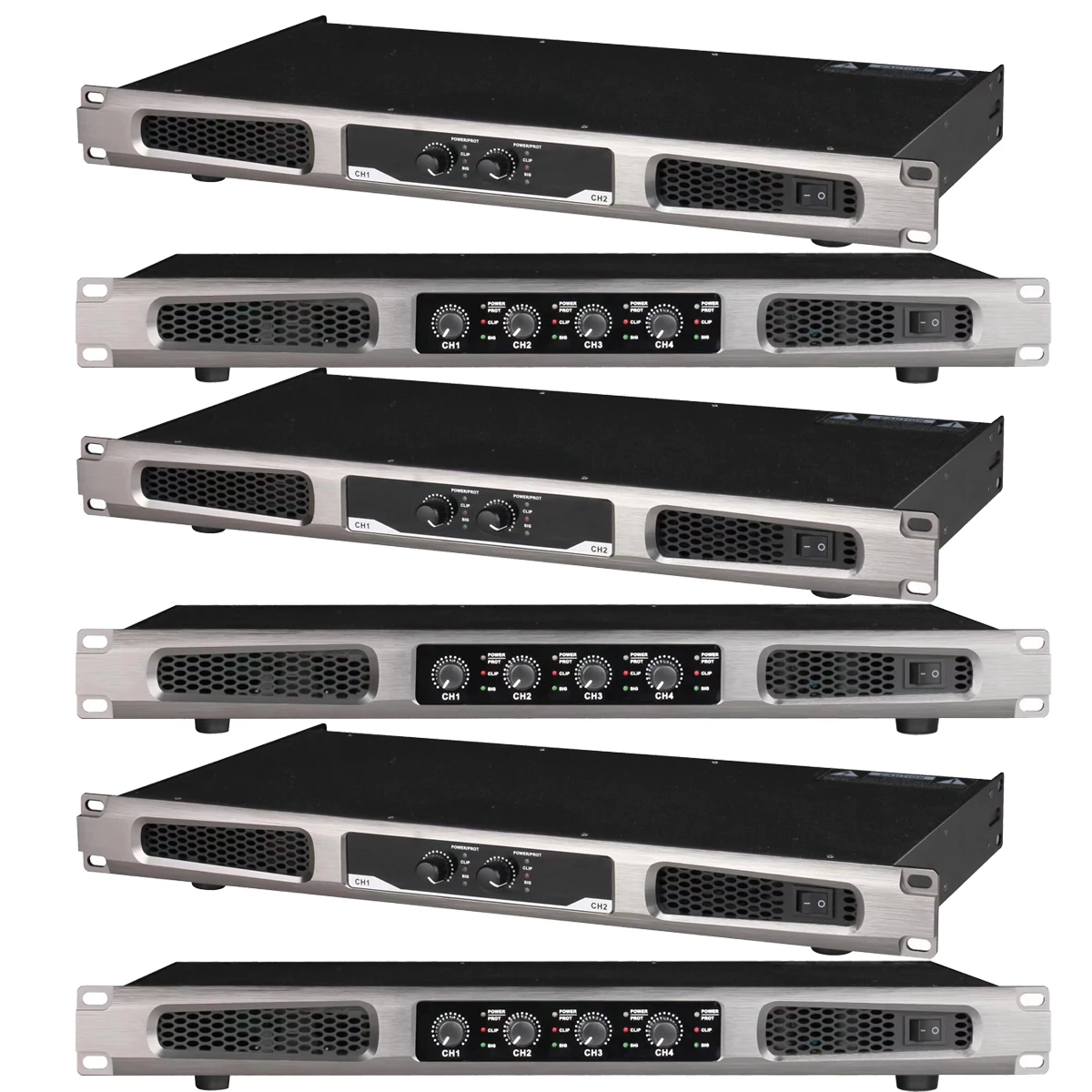 CA650 Silver 4/2 Channel Digital Power Amplifier 5200W High AMP Stage DJ Karaoke Subwoofer Speaker High-Tech