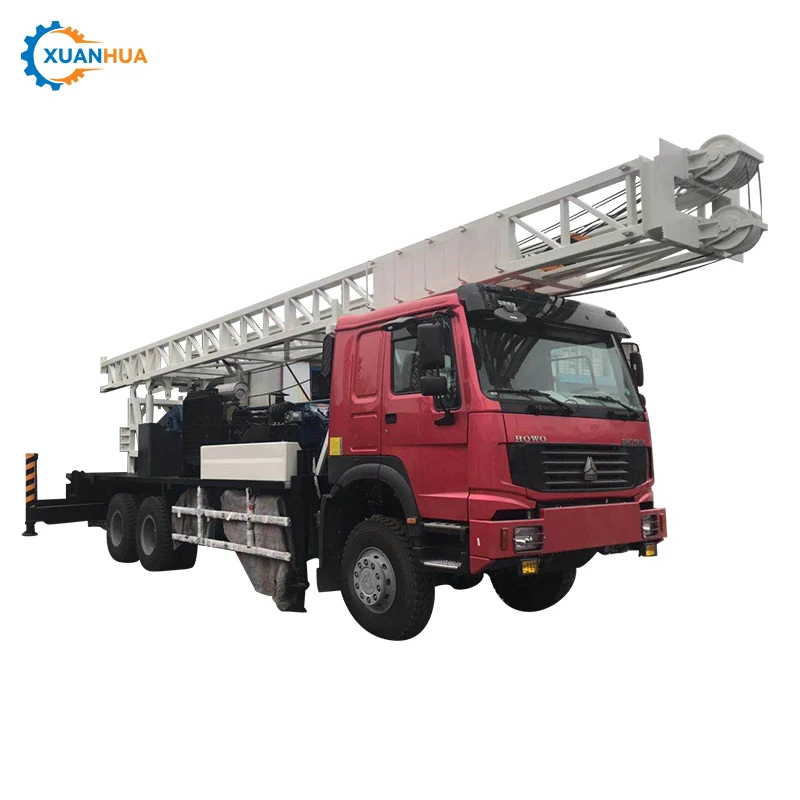 small portable borehole rotary drilling rig machine truck mounted 500/600 m water borehole mine drilling rig machine