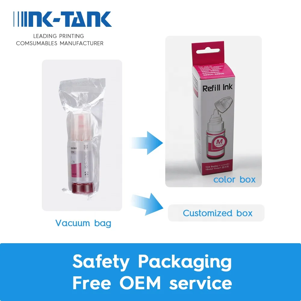 INK-TANK GI13 GI 13 GI-13 Premium Compatible Color Bulk Water Based Bottle Refill Ink For Canon PIXMA G510 G610 Printer