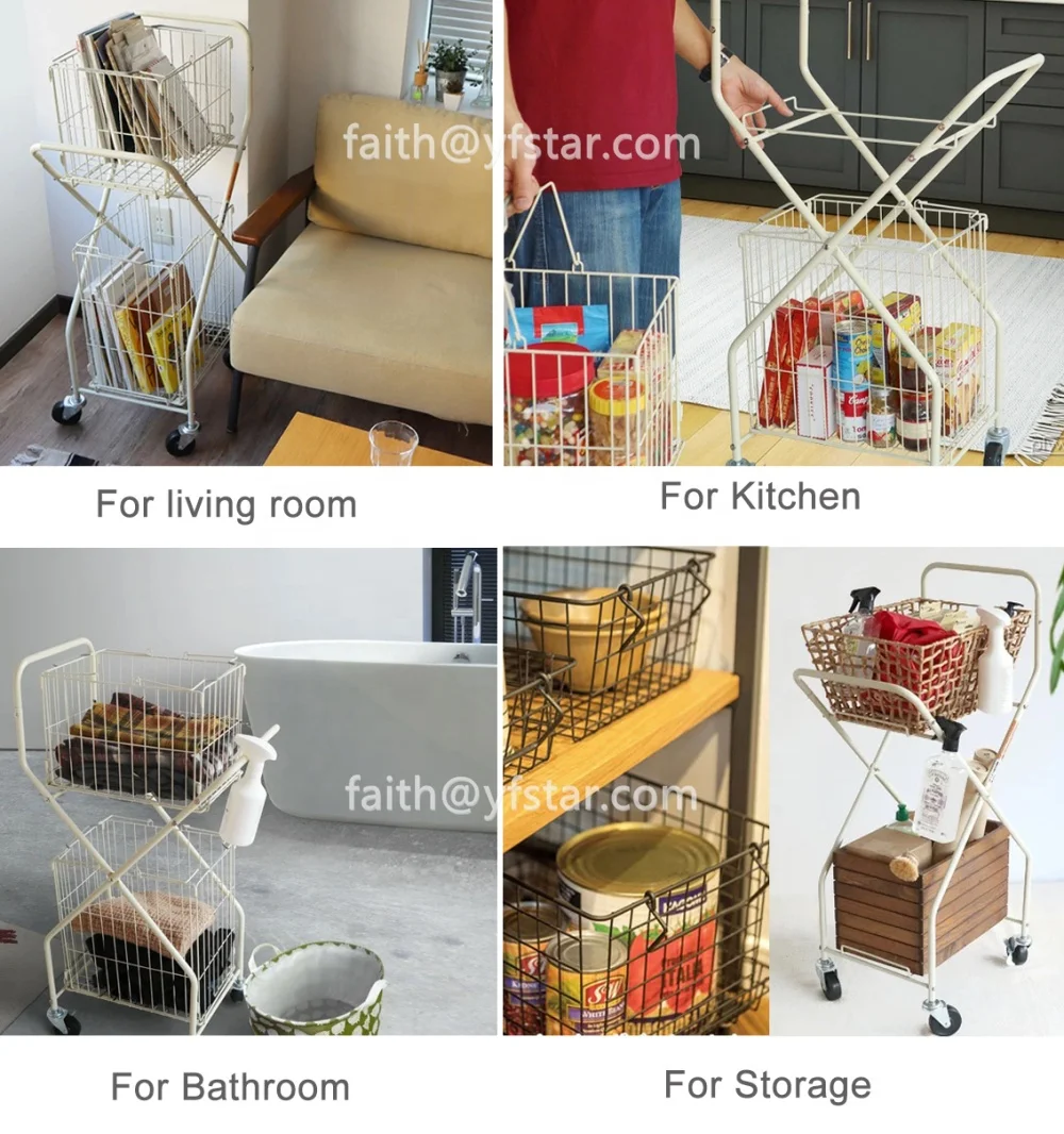 Japanese Hot Storage Cart With Wheels For Kitchen Office And Bathroom Easy Assembly Steel Trolley Cart For Bathroom