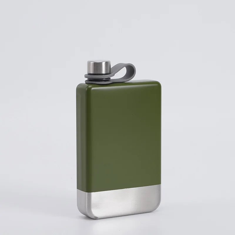New Outdoor Portable 304 Food-Grade Stainless Steel Flask, 9oz Spray-Paint  Liquor Flask for Travel