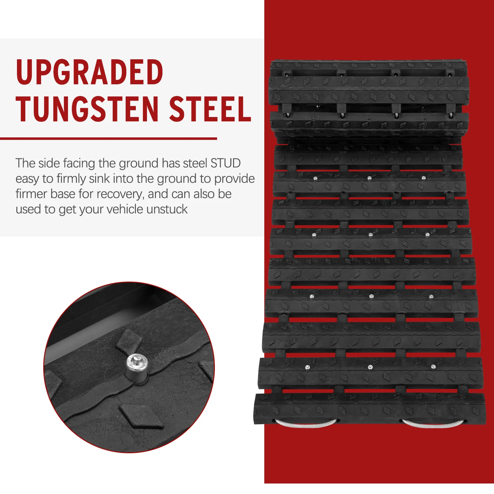 FIERYRED Tpr Sand Mud Snow Tire 4x4 Traction Boards Recovery Track