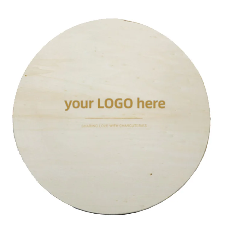 Biodegradable Disposable Unfinished Poplar Pine Balsa Wooden Round Food Cake Packing Box With Lids for Nesting Spice Biscuit