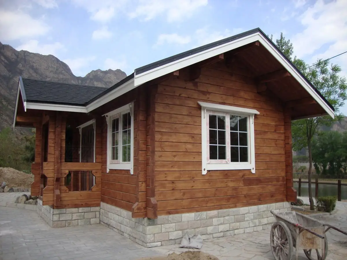 Luxury light steel keel structure wooden tiny camping house for Europe