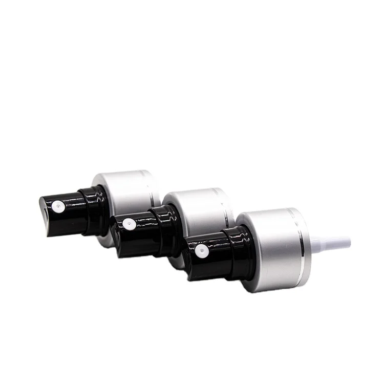24/410 treatment pump 24mm silver aluminum metal Inner spring fine mist sprayer 0.2cc Plastic Perfume Sprayer Crimp Pump