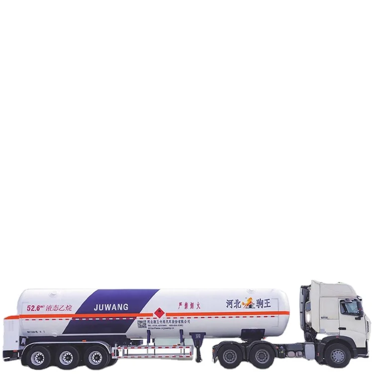 Premium Quality Highly effective 52.6 cubic meter Cryogenic Liquid Ethane Tank Transport Semi Trailer