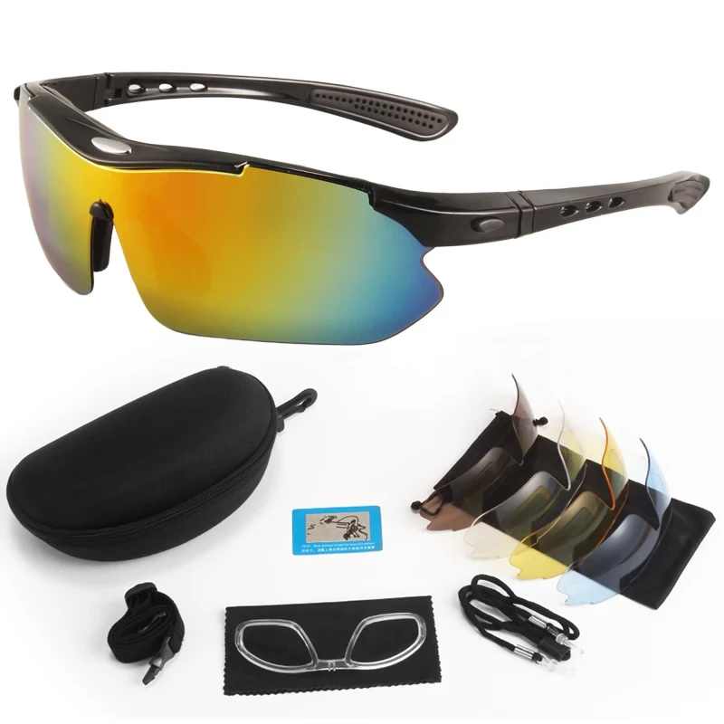 Profession Sport Polarized Men Sunglasses Road Cycling Glasses Mountain Bike Glasses Goggles Eyewear 5 Lens Glasses