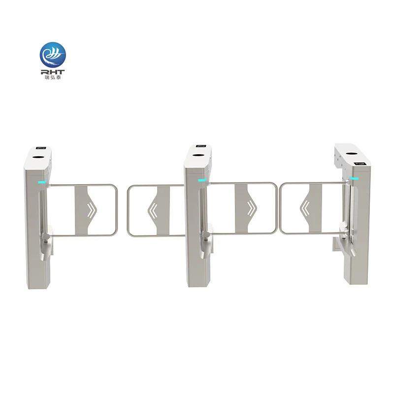 Shops Exit Swing Barrier Gate Uni-Directional Brushless Motorized Turnstile Entrance Automatic Access Control System