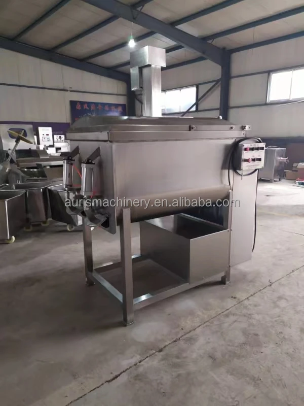 Large Capacity Pneumatic Lid Opening Minced Meat Stuffing Mixing Machine