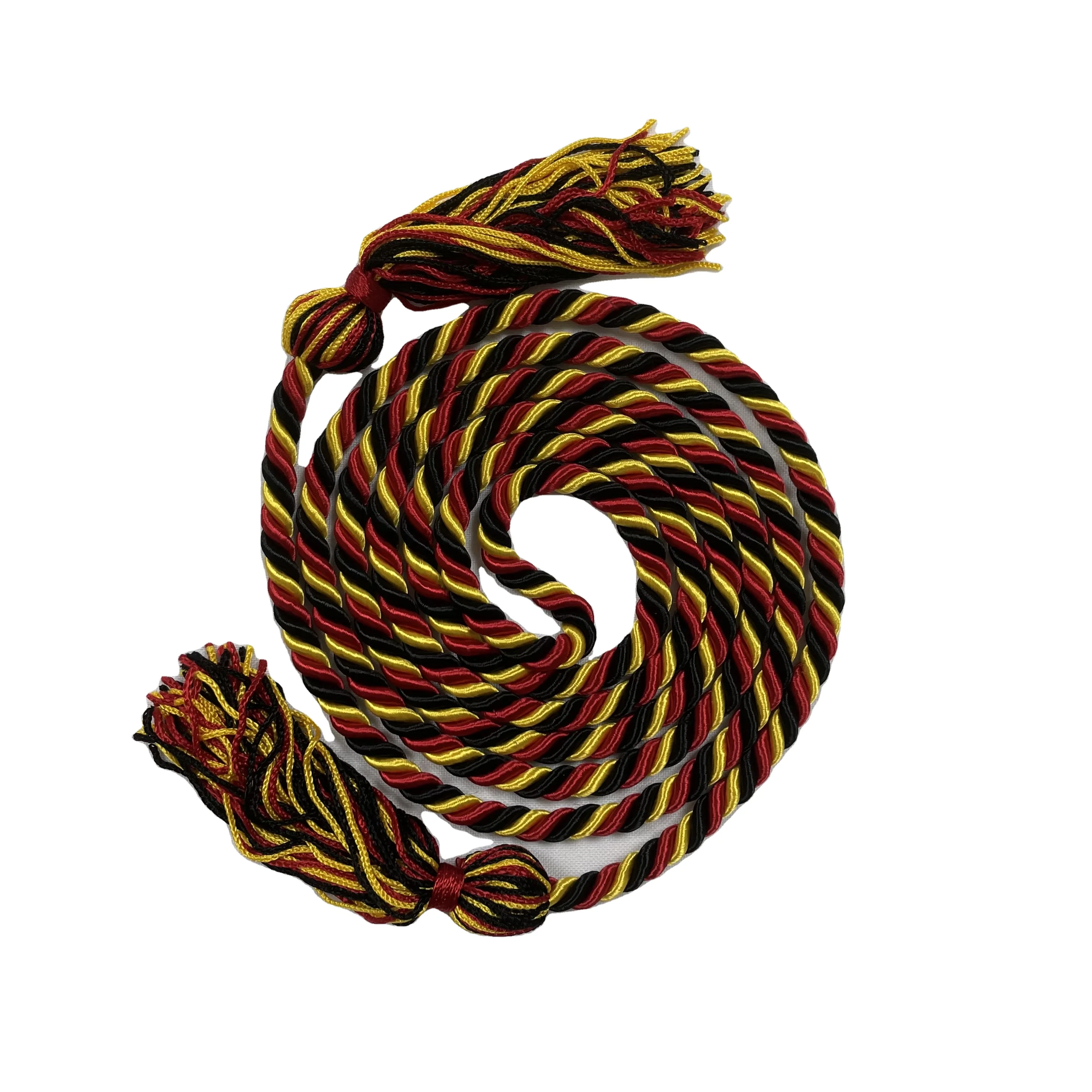 Factory rayon Polyester Honor Cords With Single Color Double Color