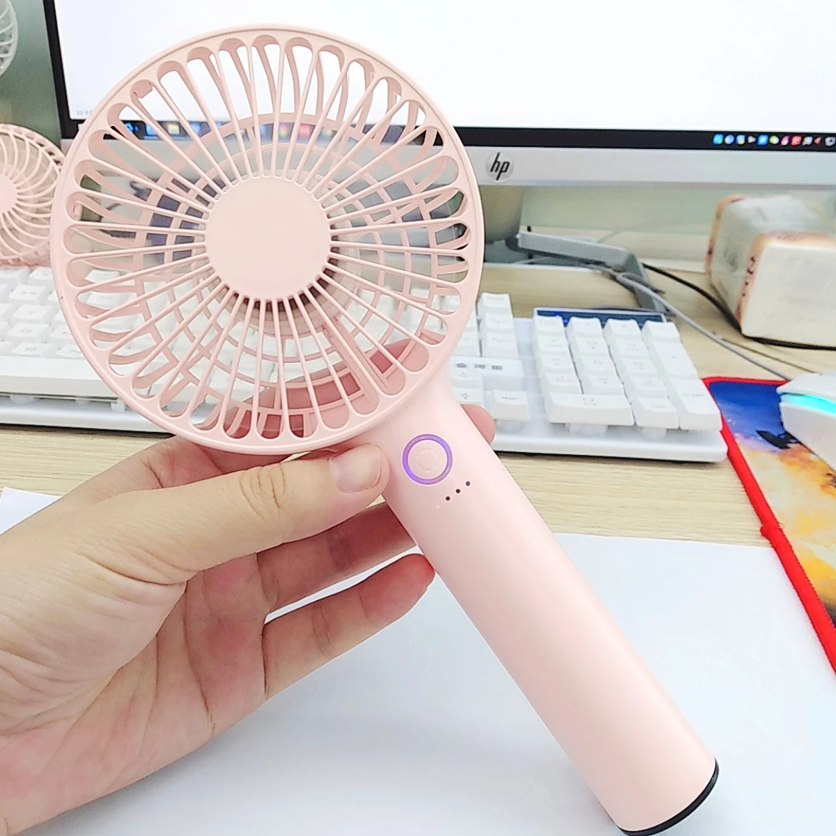 Handfan 3 Speed Wind 2000mah Handheld Mini Electric Fan Rechargeable