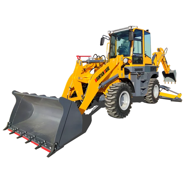 China factory Mountain Raise wheel Mini Backhoe Loader Tractor with Loader and Backhoe Excavator Free Shipping