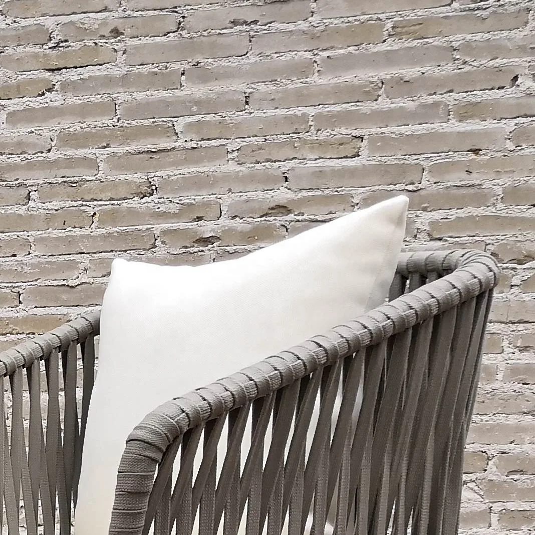Design  Hotel Club Cafe Outdoor Bar Furniture, Bar Metal Aluminum Rope Chair Dining Armchair
