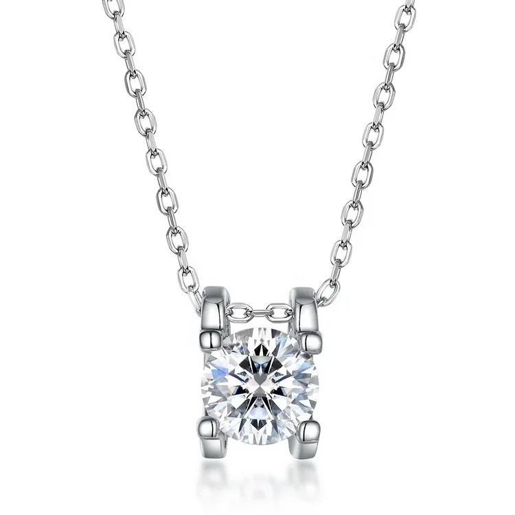 OEM fashion 925 silver moissanite diamond jewelry high quality moissanite pendant necklace