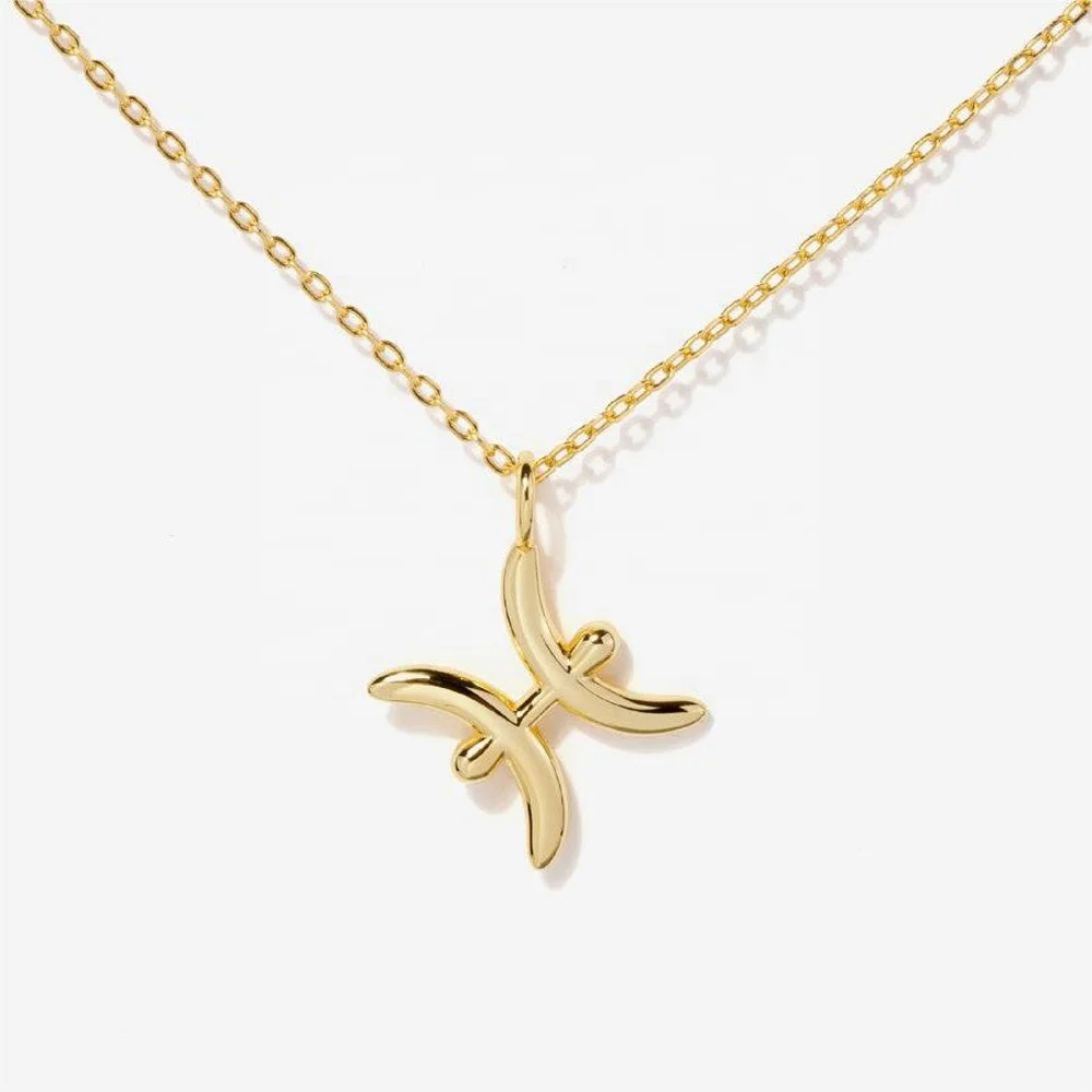 Fashionable Simple Style Horoscope Pendant Stainless Steel Necklace Zodiac Jewelry Birthday Gifts for Women
