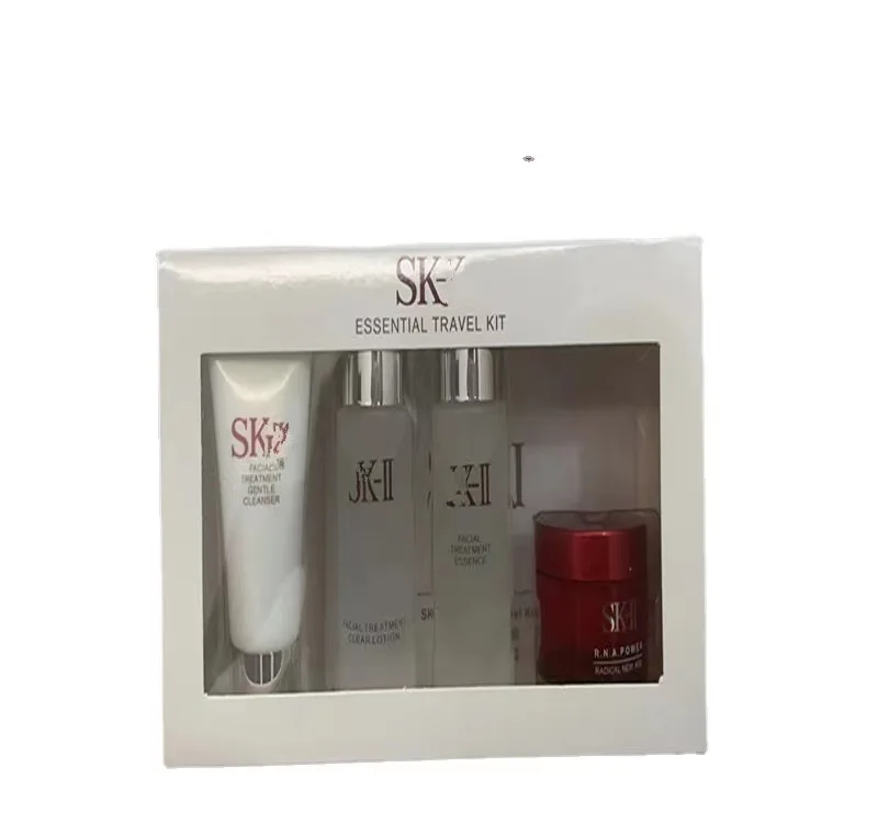 RTS Wholesale High Quality Four-piece Box Toner Cleanser Big Red Bottle Face Cream Sample Skin Care Set