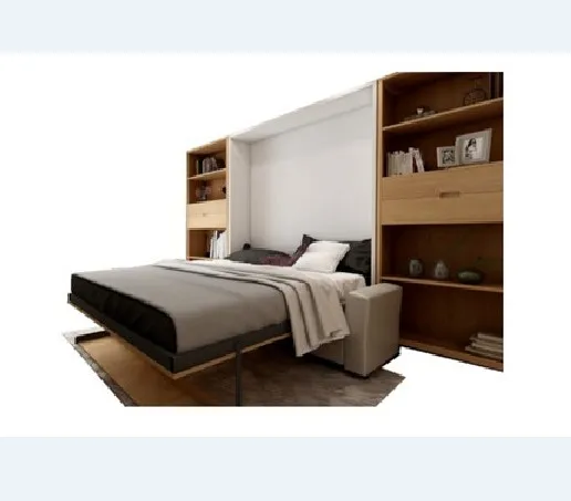 Modern design space saving furniture wooden folding sofa wall bed