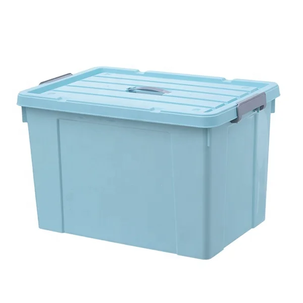 27L container plastic storage box plastic bins storage box household carry handle storage box with lids and wheels