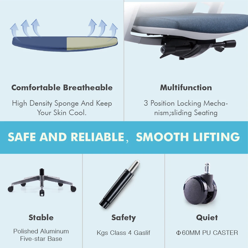 Alibaba Office Chairs Ergonomic Executive Commercial Lift Mesh Chair With Headrest Office Chairs Cadeira De Escritorio