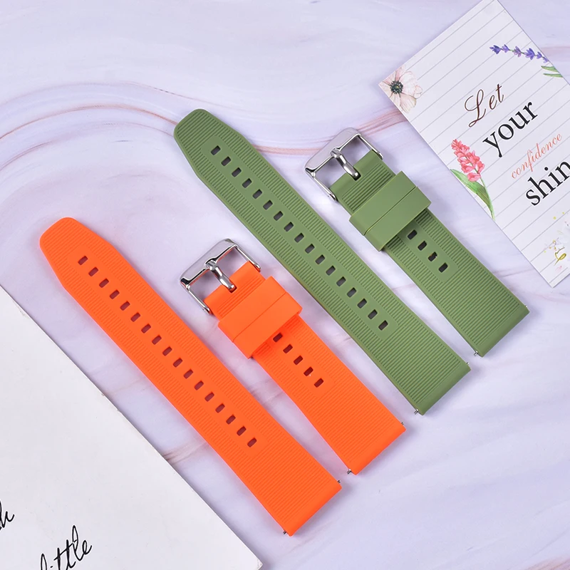 22mm 20mm Silicone Strap band For Samsung Galaxy Watch ultra strap 7 6 ultra Band for Huawei Watch 4 Pro fit 3 GT4