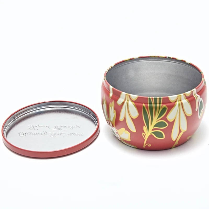 OEM Hot sales  Wholesale paint round containers metal case aromatherapy oil candle tin can box