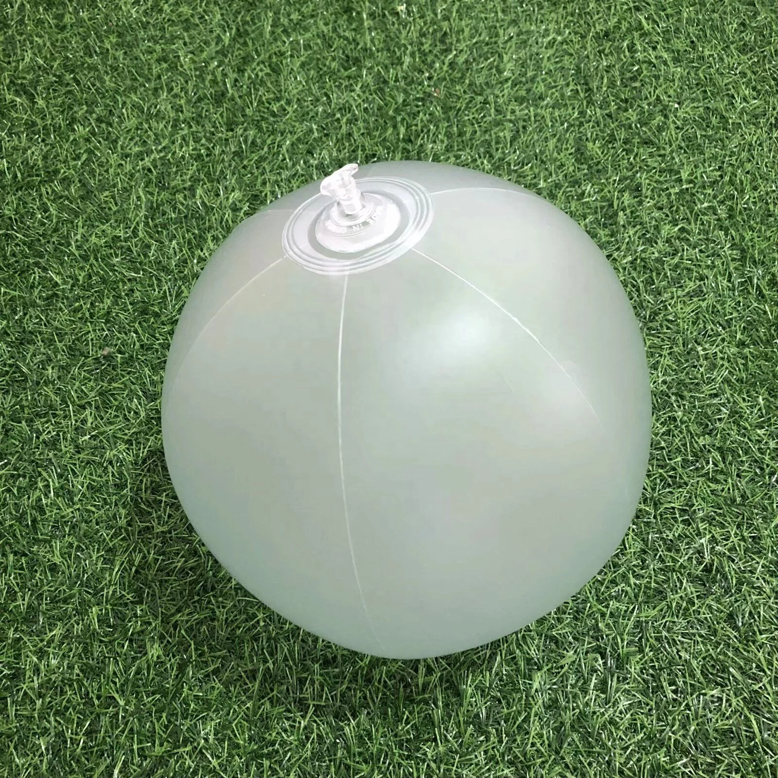 Hot sale PVC Inflatable Frosted White beach ball with Led and Glow Stick for Outdoor Activities