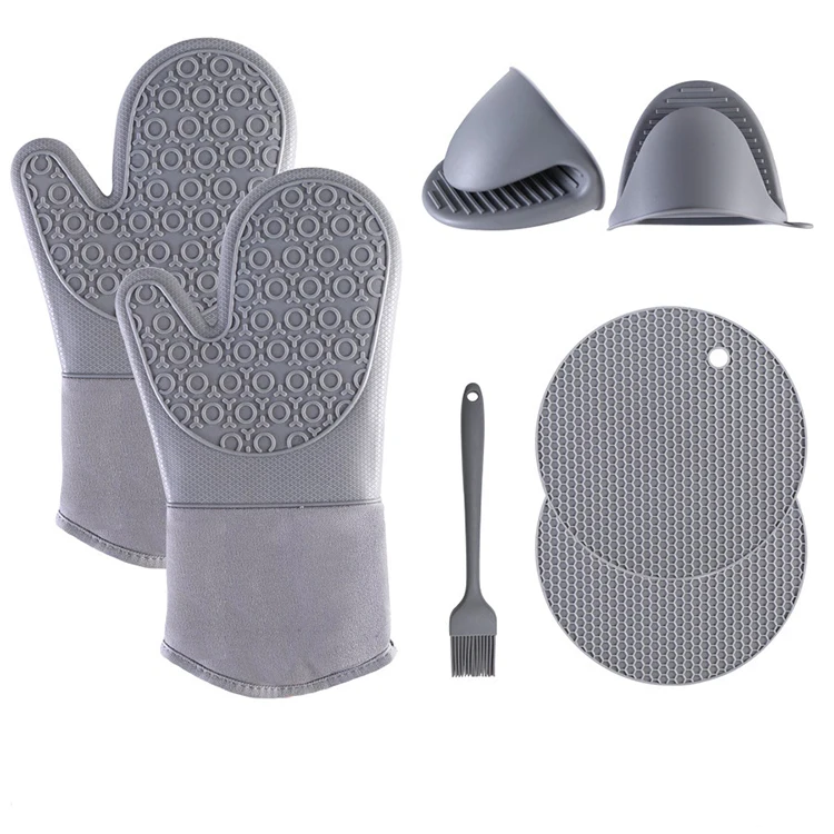 Xiamen Supplier Silicon Baking Gloves Kitchen, Silicon Hand Gloves For Kitchen