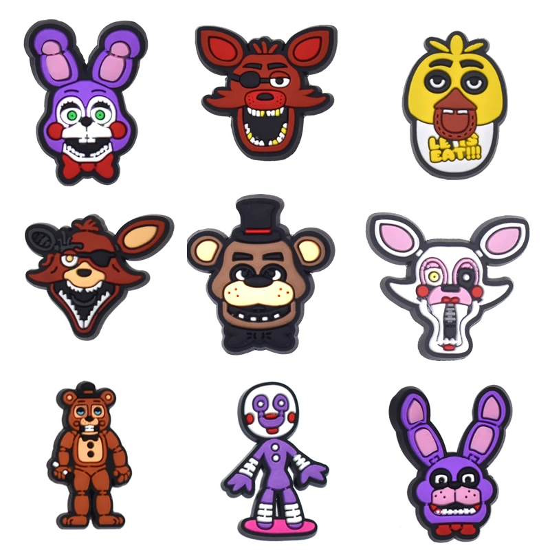 Popular Kids Cute Cartoon Charm Shoe Decoration Accessories Buckle Soft PVC Clog Charms Midnight Bears Shoe Charms for Wholesale