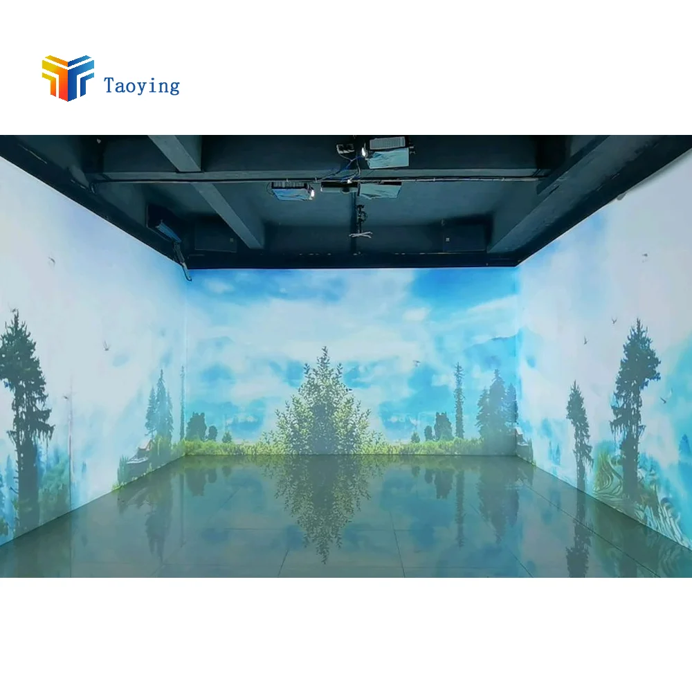 Short Throw Projector High Quality Immersive Holographic Projection Laser Projector 4K projection screen 3D Led Fan