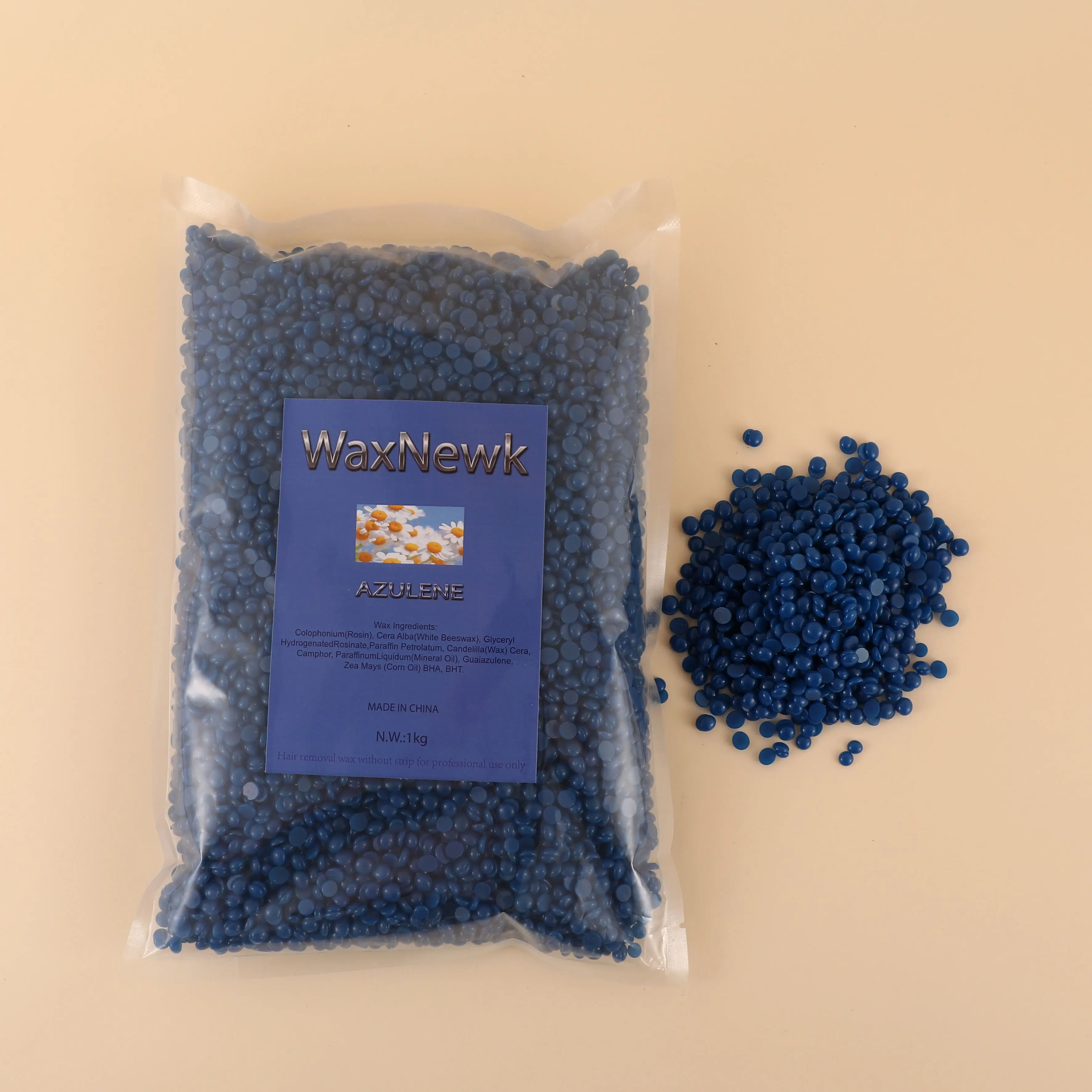WaxNewK Dropshipping Private Label Hard Wax Depilatory Azulene Lavender Suppliers Bean Face Wax
