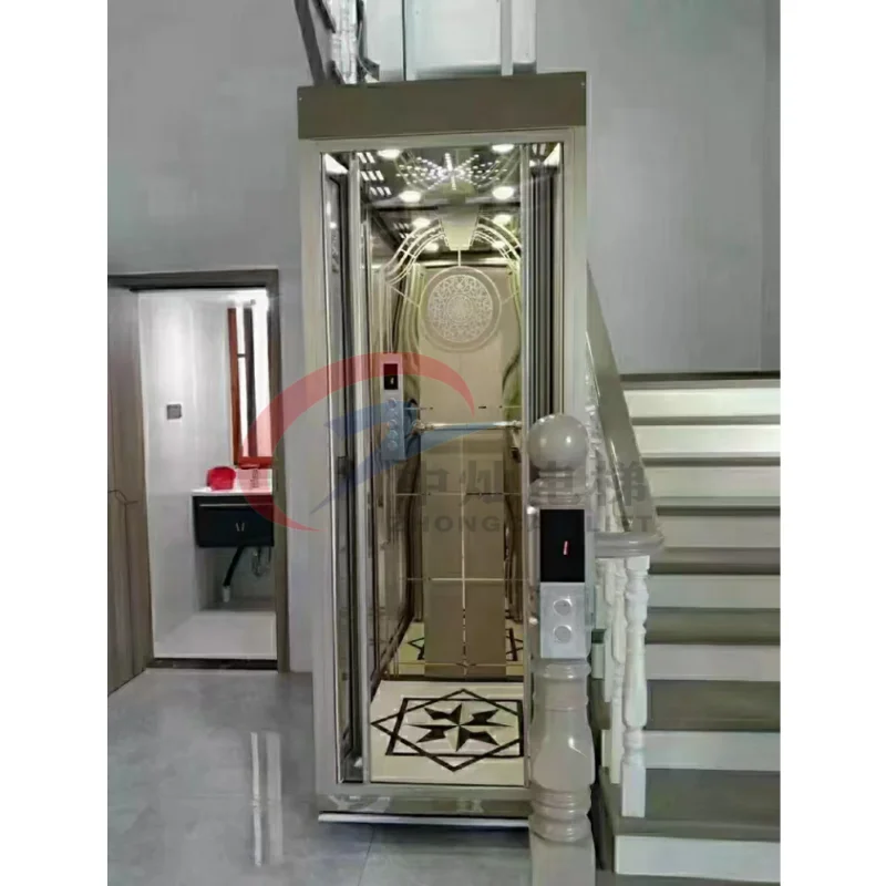 2-4 floors Indoor &Outdoor Electric Residential Cheap Passenger Elevator Lift Small Dumbwaiter Home Lift For Sale