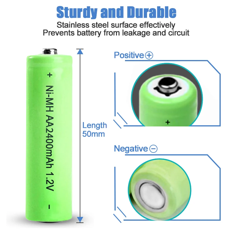 Factory Direct Hr6 1.2v Ready To Use Flat Top Nimh Ni-mh Aa 1800mah 2500mah Rechargeable Batteries With Ce